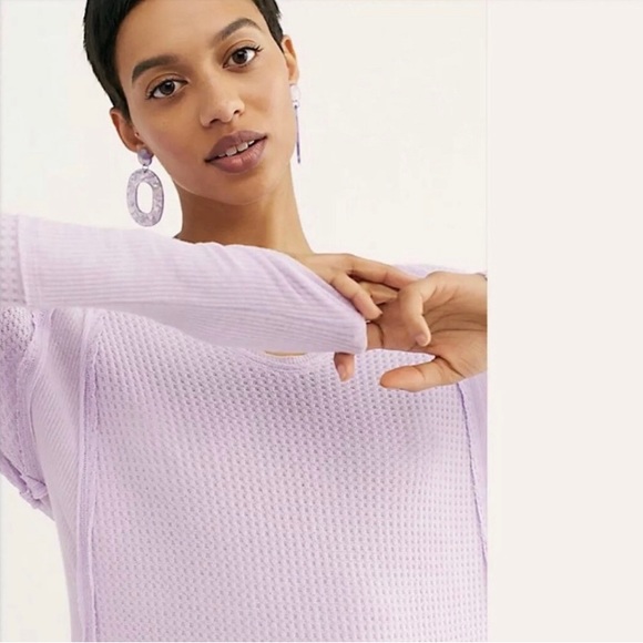 Free People Catalina Waffle Knit Thermal Top - Picture 5 of 10